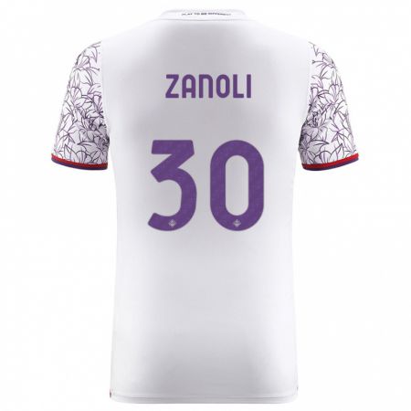 Kandiny Hombre Camiseta Martina Zanoli #30 Blanco 2ª Equipación 2023/24 La Camisa Chile