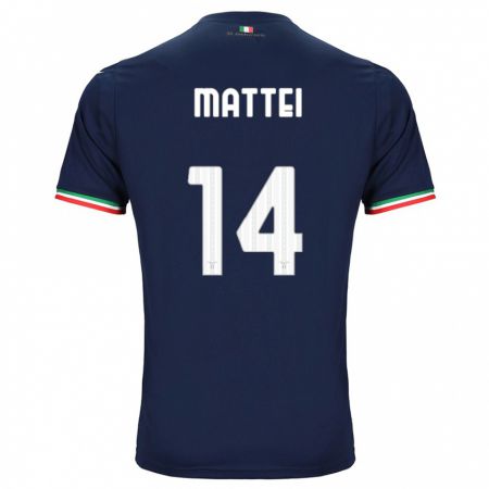 Kandiny Hombre Camiseta Sarah Mattei #14 Armada 2ª Equipación 2023/24 La Camisa Chile