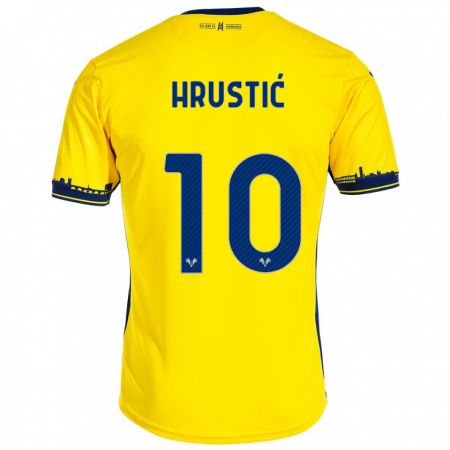 Kandiny Hombre Camiseta Ajdin Hrustić #10 Amarillo 2ª Equipación 2023/24 La Camisa Chile