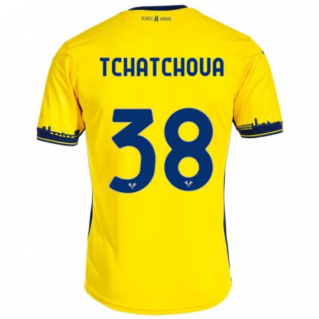 Kandiny Hombre Camiseta Jackson Tchatchoua #38 Amarillo 2ª Equipación 2023/24 La Camisa Chile