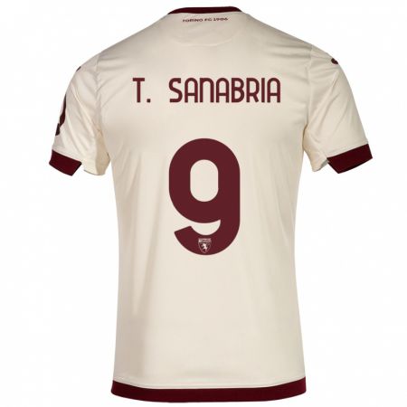 Kandiny Hombre Camiseta Antonio Sanabria #9 Champán 2ª Equipación 2023/24 La Camisa Chile