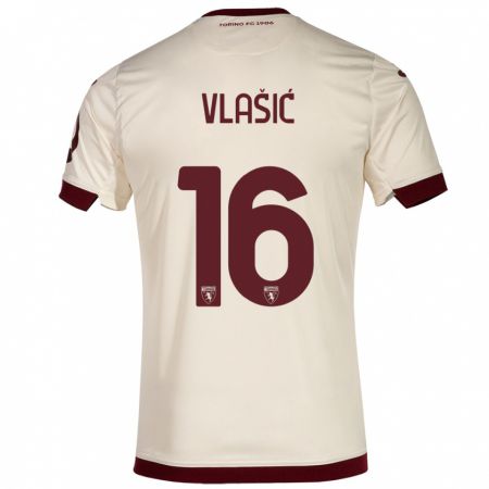Kandiny Hombre Camiseta Nikola Vlašić #16 Champán 2ª Equipación 2023/24 La Camisa Chile