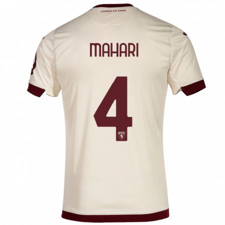 Kandiny Hombre Camiseta Efdon Mahari #4 Champán 2ª Equipación 2023/24 La Camisa Chile