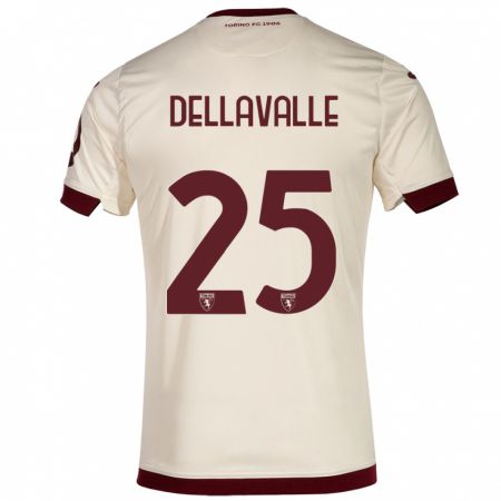 Kandiny Hombre Camiseta Alessandro Dellavalle #25 Champán 2ª Equipación 2023/24 La Camisa Chile