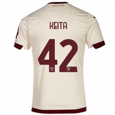 Kandiny Hombre Camiseta Karamoko Keita #42 Champán 2ª Equipación 2023/24 La Camisa Chile