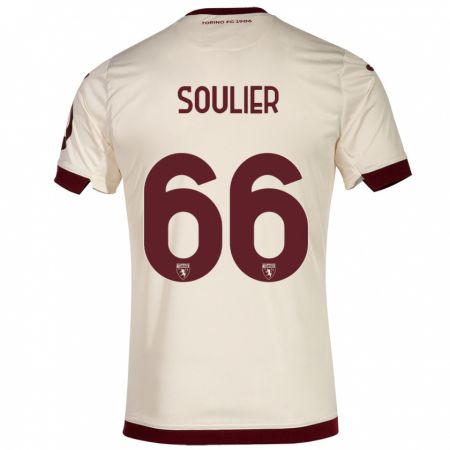 Kandiny Hombre Camiseta Evan Soulier #66 Champán 2ª Equipación 2023/24 La Camisa Chile