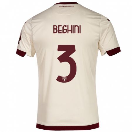 Kandiny Hombre Camiseta Giulia Beghini #3 Champán 2ª Equipación 2023/24 La Camisa Chile