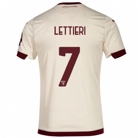 Kandiny Hombre Camiseta Jessica Lettieri #7 Champán 2ª Equipación 2023/24 La Camisa Chile