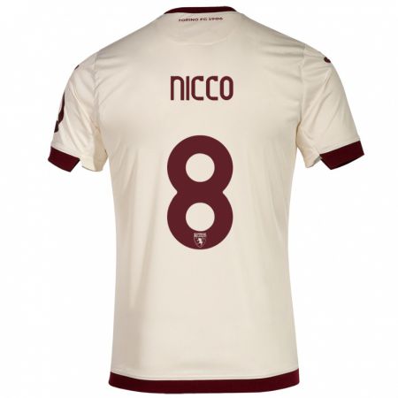 Kandiny Hombre Camiseta Giada Nicco #8 Champán 2ª Equipación 2023/24 La Camisa Chile