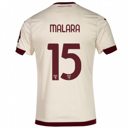 Kandiny Hombre Camiseta Sara Malara #15 Champán 2ª Equipación 2023/24 La Camisa Chile
