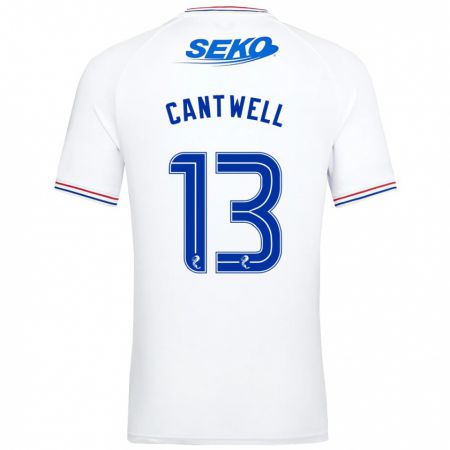 Kandiny Hombre Camiseta Todd Cantwell #13 Blanco 2ª Equipación 2023/24 La Camisa Chile