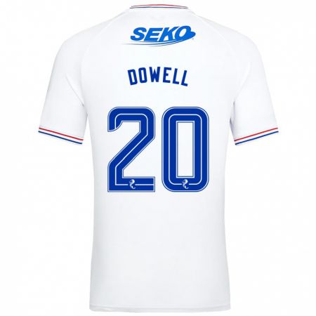 Kandiny Hombre Camiseta Kieran Dowell #20 Blanco 2ª Equipación 2023/24 La Camisa Chile