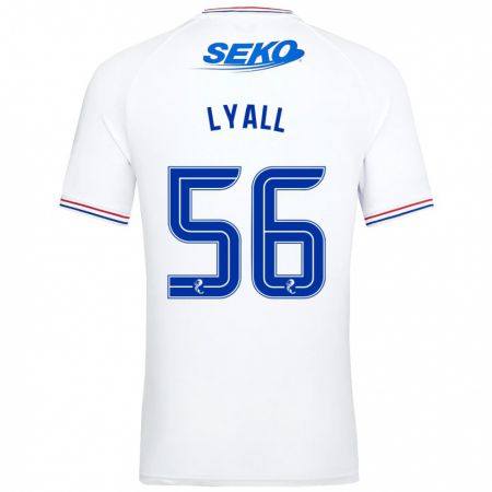 Kandiny Hombre Camiseta Arron Lyall #56 Blanco 2ª Equipación 2023/24 La Camisa Chile