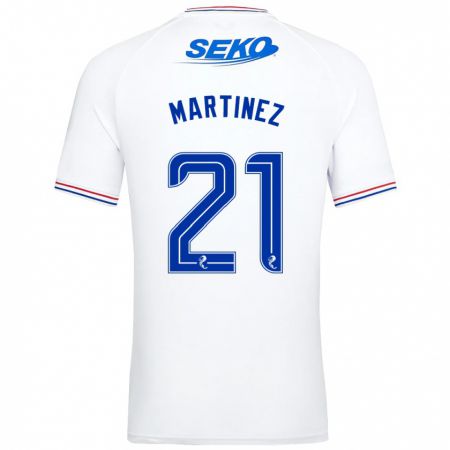 Kandiny Hombre Camiseta Lisa Martinez #21 Blanco 2ª Equipación 2023/24 La Camisa Chile