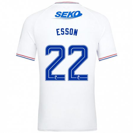 Kandiny Hombre Camiseta Victoria Esson #22 Blanco 2ª Equipación 2023/24 La Camisa Chile
