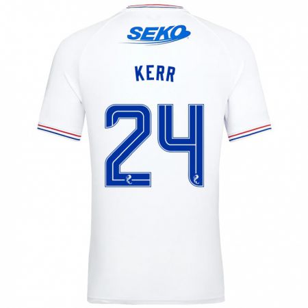 Kandiny Hombre Camiseta Samantha Mary Kerr #24 Blanco 2ª Equipación 2023/24 La Camisa Chile