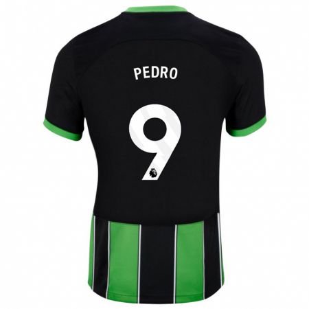 Kandiny Hombre Camiseta João Pedro #9 Verde Negro 2ª Equipación 2023/24 La Camisa Chile