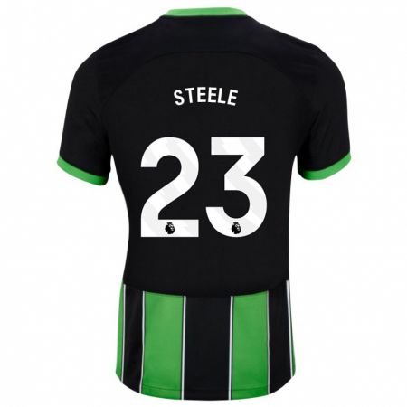 Kandiny Hombre Camiseta Jason Steele #23 Verde Negro 2ª Equipación 2023/24 La Camisa Chile
