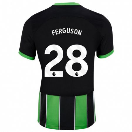 Kandiny Hombre Camiseta Evan Ferguson #28 Verde Negro 2ª Equipación 2023/24 La Camisa Chile