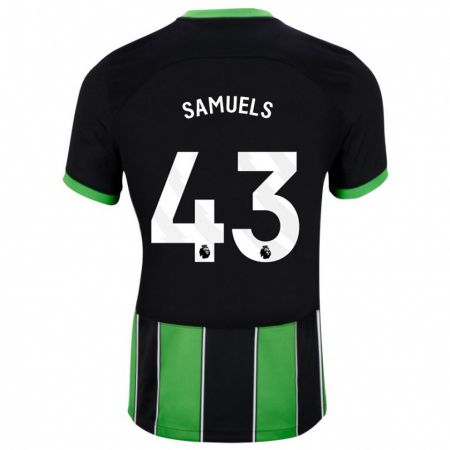 Kandiny Hombre Camiseta Imari Samuels #43 Verde Negro 2ª Equipación 2023/24 La Camisa Chile