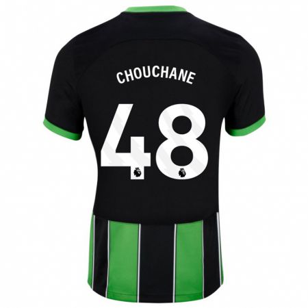 Kandiny Hombre Camiseta Samy Chouchane #48 Verde Negro 2ª Equipación 2023/24 La Camisa Chile