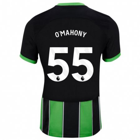 Kandiny Hombre Camiseta Mark O'mahony #55 Verde Negro 2ª Equipación 2023/24 La Camisa Chile
