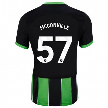 Kandiny Hombre Camiseta Ruairi Mcconville #57 Verde Negro 2ª Equipación 2023/24 La Camisa Chile