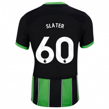 Kandiny Hombre Camiseta Jacob Slater #60 Verde Negro 2ª Equipación 2023/24 La Camisa Chile