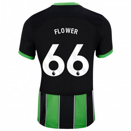 Kandiny Hombre Camiseta Louis Flower #66 Verde Negro 2ª Equipación 2023/24 La Camisa Chile