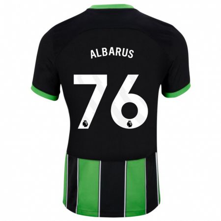 Kandiny Hombre Camiseta Zane Albarus #76 Verde Negro 2ª Equipación 2023/24 La Camisa Chile