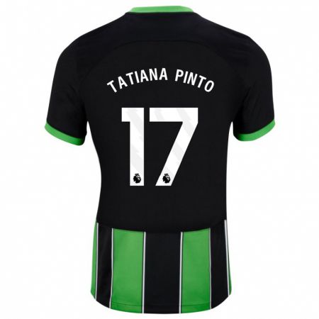 Kandiny Hombre Camiseta Tatiana Vanessa Ferreira Pinto #17 Verde Negro 2ª Equipación 2023/24 La Camisa Chile