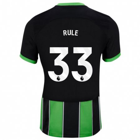 Kandiny Hombre Camiseta Charlize Jayde Rule #33 Verde Negro 2ª Equipación 2023/24 La Camisa Chile