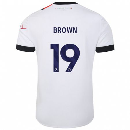 Kandiny Hombre Camiseta Jacob Brown #19 Blanco 2ª Equipación 2023/24 La Camisa Chile