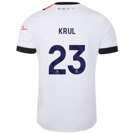 Kandiny Hombre Camiseta Tim Krul #23 Blanco 2ª Equipación 2023/24 La Camisa Chile