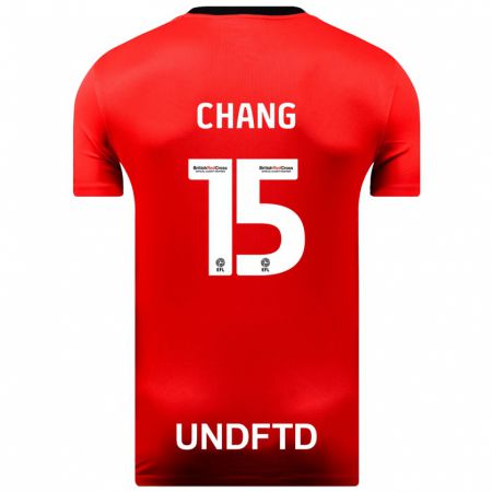 Kandiny Hombre Camiseta Alfie Chang #15 Rojo 2ª Equipación 2023/24 La Camisa Chile
