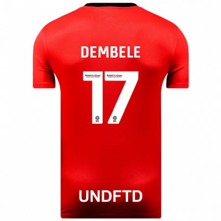Kandiny Hombre Camiseta Siriki Dembélé #17 Rojo 2ª Equipación 2023/24 La Camisa Chile
