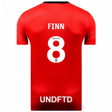 Kandiny Hombre Camiseta Jamie Finn #8 Rojo 2ª Equipación 2023/24 La Camisa Chile