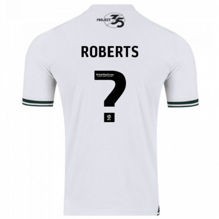 Kandiny Hombre Camiseta Caleb Roberts #0 Blanco 2ª Equipación 2023/24 La Camisa Chile