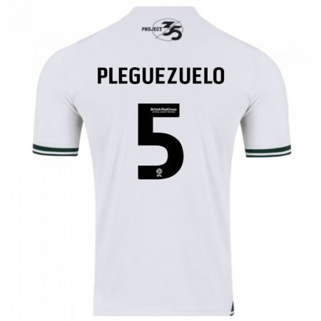 Kandiny Hombre Camiseta Julio Pleguezuelo #5 Blanco 2ª Equipación 2023/24 La Camisa Chile