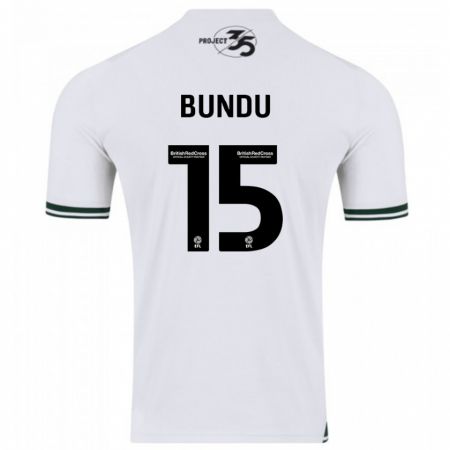 Kandiny Hombre Camiseta Mustapha Bundu #15 Blanco 2ª Equipación 2023/24 La Camisa Chile