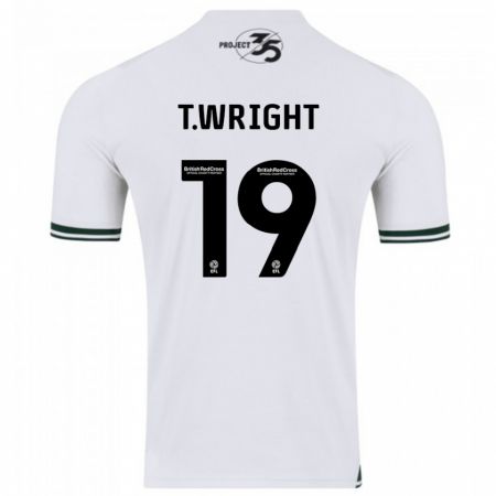 Kandiny Hombre Camiseta Tyreik Wright #19 Blanco 2ª Equipación 2023/24 La Camisa Chile