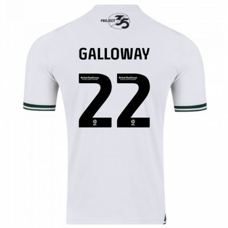 Kandiny Hombre Camiseta Brendan Galloway #22 Blanco 2ª Equipación 2023/24 La Camisa Chile