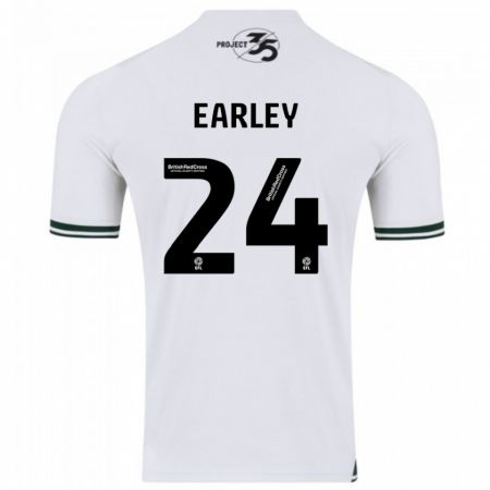 Kandiny Hombre Camiseta Saxon Earley #24 Blanco 2ª Equipación 2023/24 La Camisa Chile