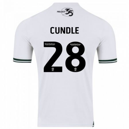 Kandiny Hombre Camiseta Luke Cundle #28 Blanco 2ª Equipación 2023/24 La Camisa Chile