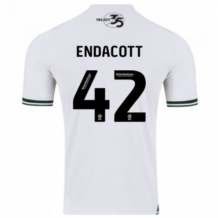 Kandiny Hombre Camiseta Jack Endacott #42 Blanco 2ª Equipación 2023/24 La Camisa Chile