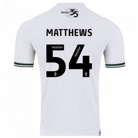 Kandiny Hombre Camiseta Jack Matthews #54 Blanco 2ª Equipación 2023/24 La Camisa Chile
