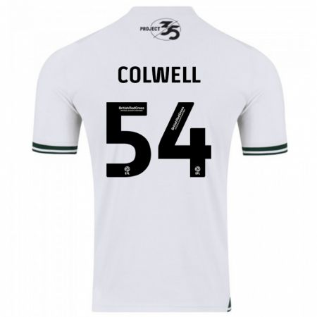 Kandiny Hombre Camiseta Lewis Colwell #54 Blanco 2ª Equipación 2023/24 La Camisa Chile
