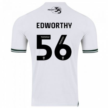 Kandiny Hombre Camiseta Kieran Edworthy #56 Blanco 2ª Equipación 2023/24 La Camisa Chile