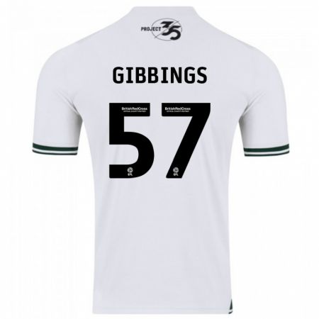 Kandiny Hombre Camiseta Cole Gibbings #57 Blanco 2ª Equipación 2023/24 La Camisa Chile