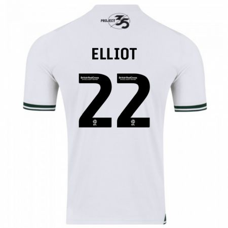 Kandiny Hombre Camiseta Emily Elliot #22 Blanco 2ª Equipación 2023/24 La Camisa Chile